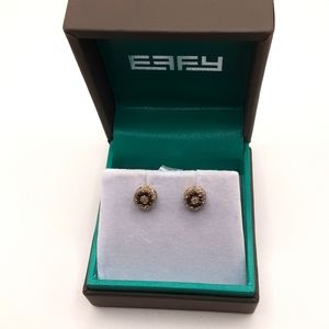 Effy Sterling Silver 1/4 CTW Diamond Earrings - Excellent Used Condition
